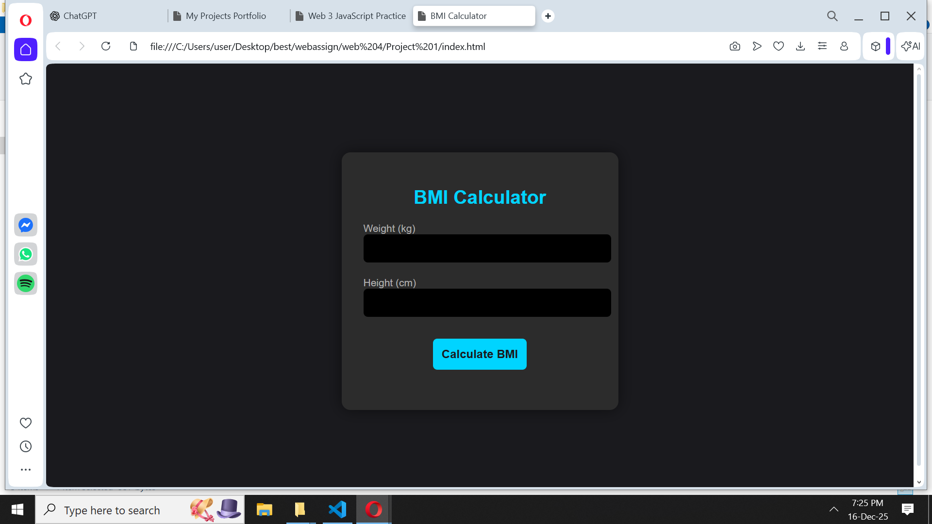Screenshot of Project 3: To-Do App
