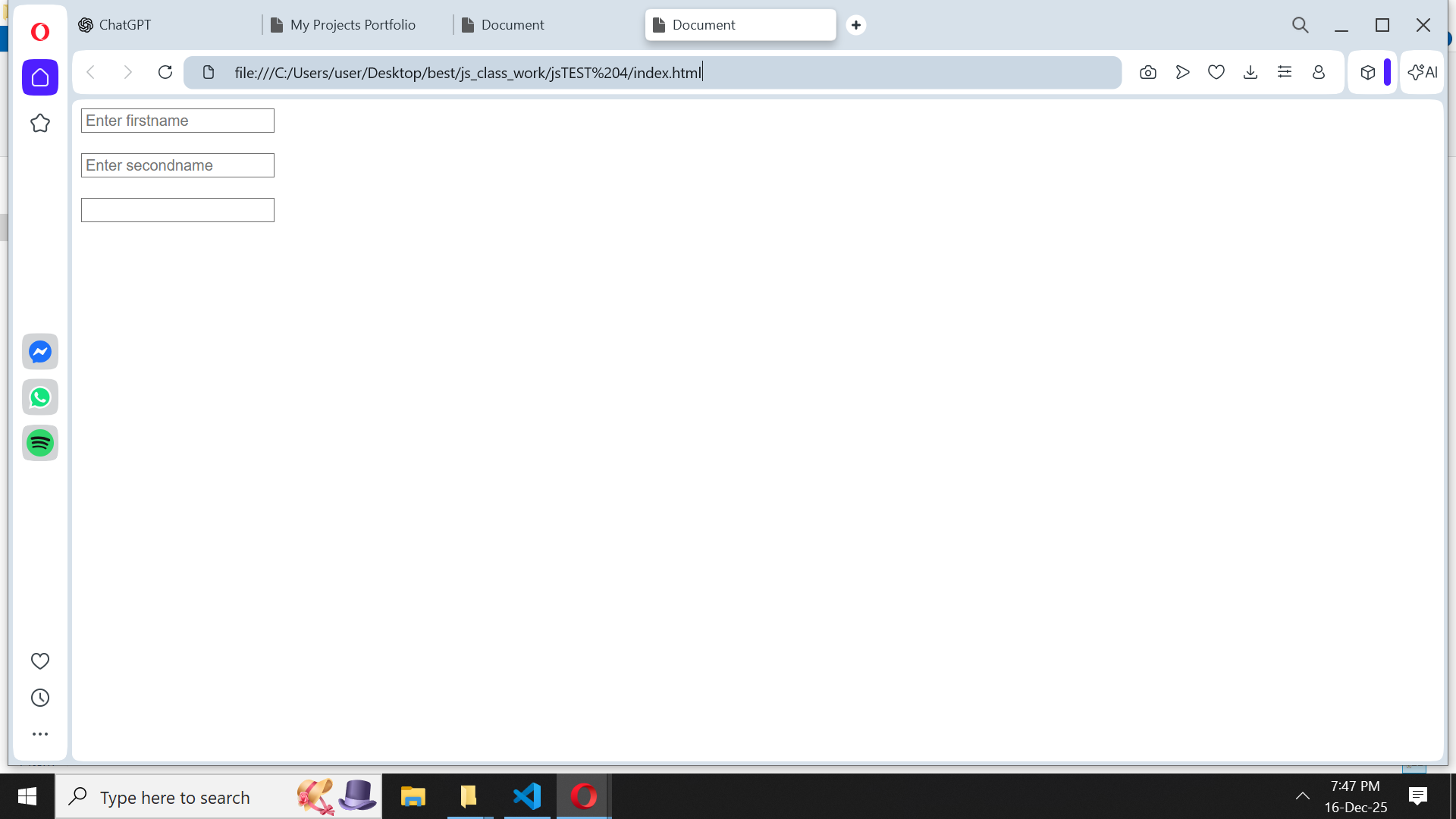 Screenshot of Project 3: To-Do App