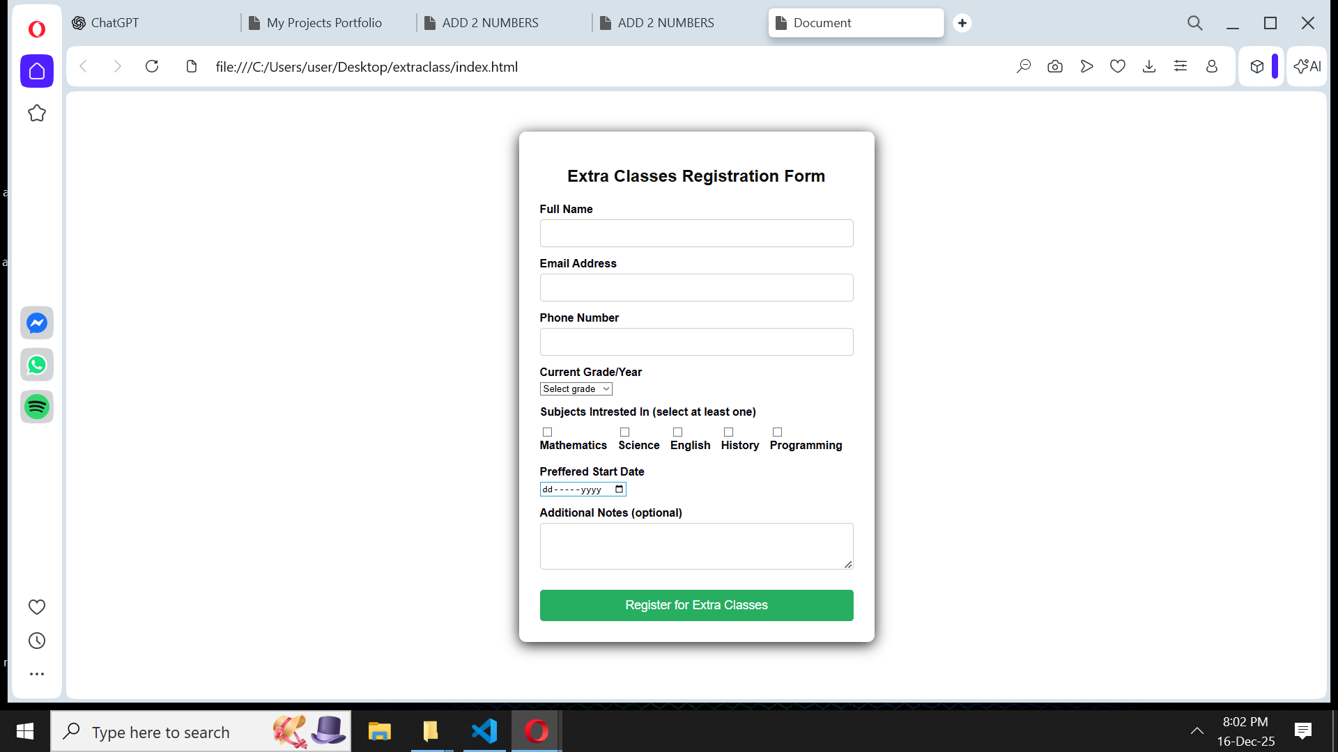 Screenshot of Project 3: To-Do App