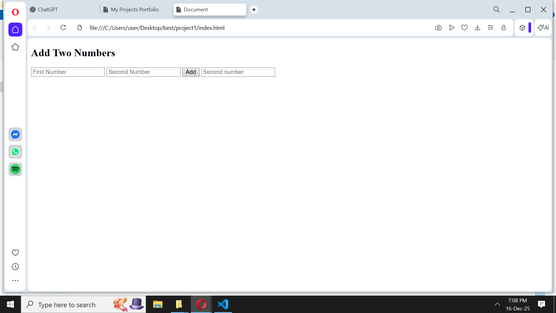 Screenshot of Project 3: To-Do App